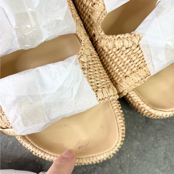 Loeffler Randall Women's Theo Raffia Sandals size 7 new tan - Picture 7 of 12